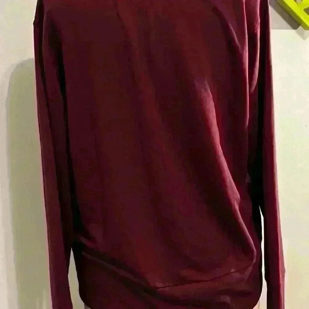APANA Plum Dewdrop Wrap Long Sleeve Top Medium - Picture 5 of 8